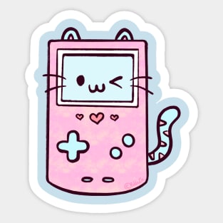 Game Boy Cat Sticker